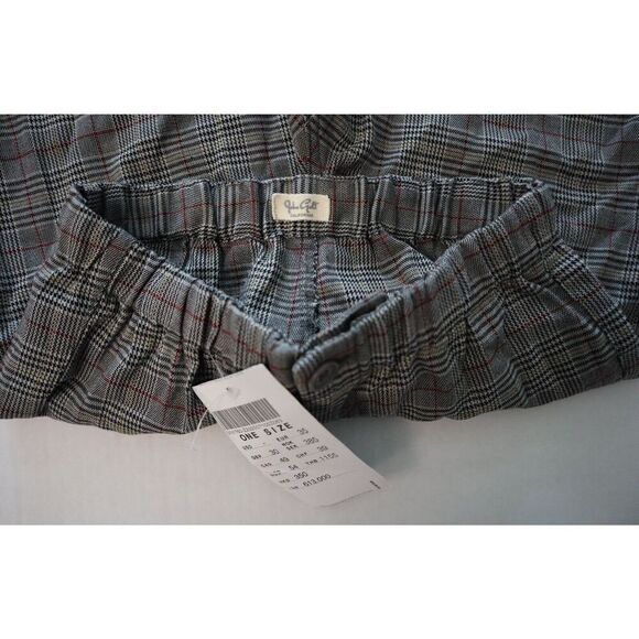John Galt x Brandy Melville MW760 Women's One Size EUR 35 Gray Plaid Dress Pants - Picture 3 of 11